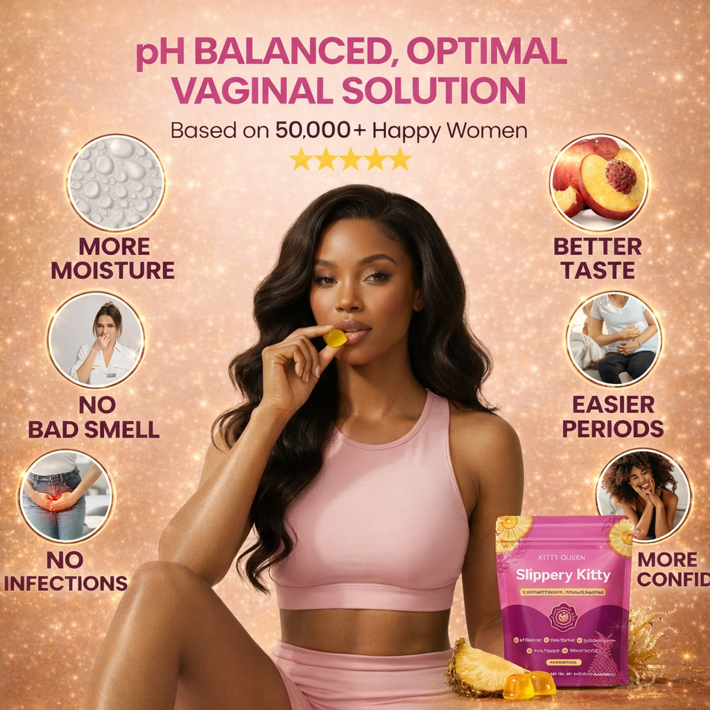 Kitty Queen™ Slippery Kitty All-In-One Vaginal Probiotic + Moisture Gummies